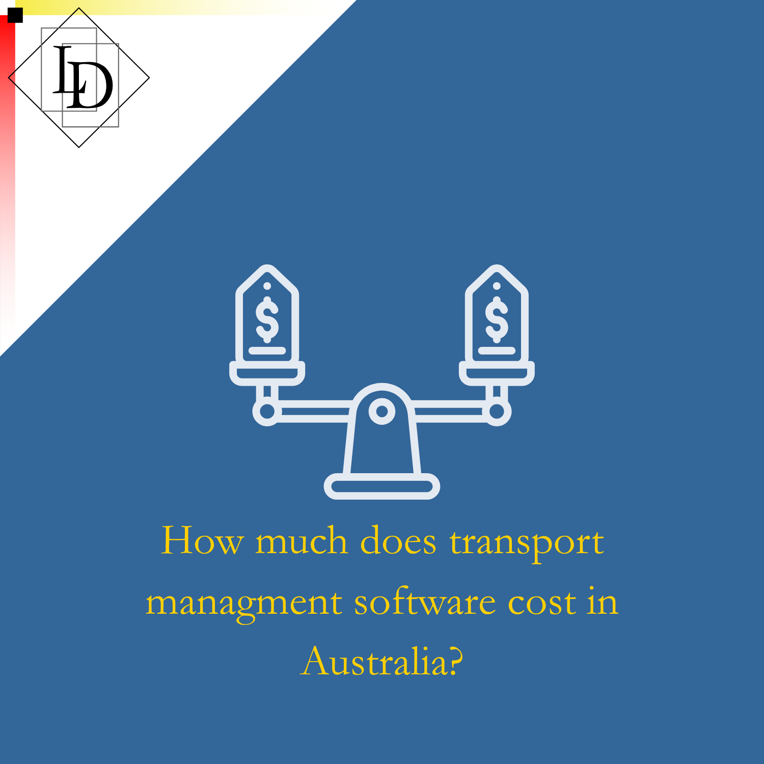 A set of scales weighing price symbols, representing the concept of cost comparison.